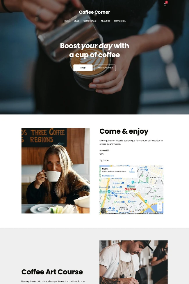 Plantilla de Cafetería
