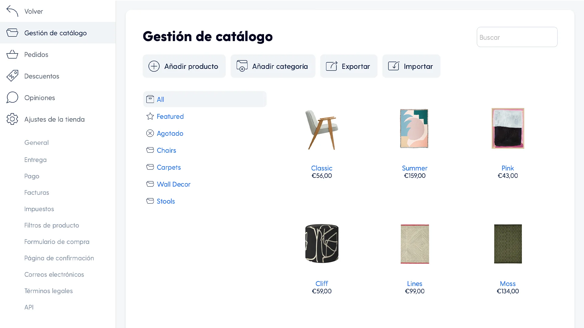 Creador de tiendas online
